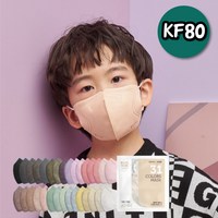 [초소형] 블루본 KF80 베이직 31 컬러 마스크 50매 유아 아기 키즈 마스크 새부리형 개별포장, 애플민트, 50개, 1매