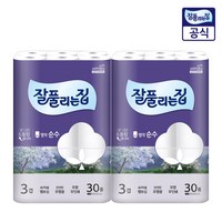 잘풀리는집 명작순수 3겹 화장지 30m, 30롤, 2팩