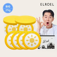 엘로엘 1초보정 파데프리 플러스 빅 선쿠션 25g 본품2+리필4+비닐 파우치 증정_ELROEL