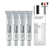 쟈스 화이트 토닝 기미크림 40ml x4 + 글루타치온 세럼 130ml 리들샷미백주름, 단품