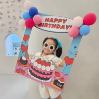 인스타포토존 생일액자 생일 프레임 생일파티액자 생일파티소품 파티 포토존, 52 x 66cm