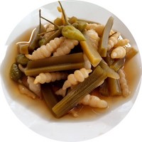 [입점특가] 궁초산 장아찌 궁채 초석잠 산고추 3종의 만남 500g 500g [반찬연구소], 2개