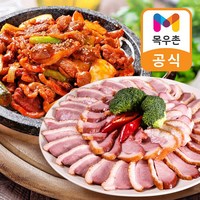 [목우촌]허브갈릭 훈제오리 슬라이스 210g 6팩(소스 3봉) + 오리주물럭 250g*3팩, 1개