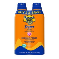 Banana Boat 울트라 스포츠 자외선차단 선스프레이SPF50 뿌리는선크림 여름필수템 170g 2개, 340g, 1세트