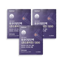 관절 연골엔 뮤코다당단백(콘드로이친) 1200 3박스 (1100mg x 60정) 와이즐리, 3개, 60정