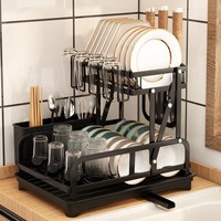 SGAKIC two-stage folding tableware drying table, water spoon bucket storage and sorting table, tableware drying table, shelving tableware drying table