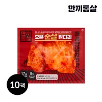 한끼통살 오븐 순살 닭다리 매콤양념치킨맛, 10개, 100g