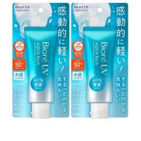 일본 Biore UV 비오레 선크림 아쿠아리치 워터리 에센스 3개 세트 SPF50 PA 선크림 선스크린 얼굴몸용, 70g, 2개