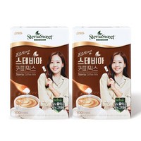 [본사직영] 펄세스 소유진 프리미엄 스테비아 커피믹스 대용량 100T x 2박스, 9.5g, 100개입