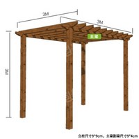 스카이어닝 썬룸 시스템파고라 테라스 정자 전원주택, 길이 3m x폭 3m x 높이 3m 타입5