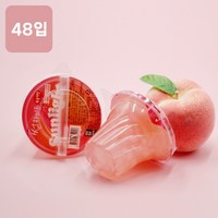 [임박]썬라이트 복숭아맛 180ml 48개입 대용량 코코넛이 들어있는 마시는 과일 워터 젤리 음료, 48개