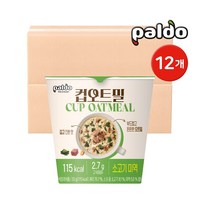 팔도 컵오트밀 소고기 미역 / 간편오트밀 아침대용 간편식 오트죽, 12개, 33g