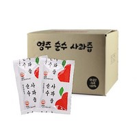 [청순한농부] [특가판매] 영주 순수 100% 사과즙 100ml 100포, 100개