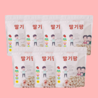 올바름 유아간식 딸기팡 맛있는 유기농쌀과자 50g, 7개