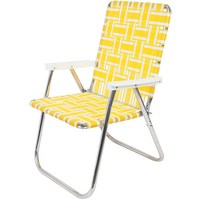 Lawn Chair USA 론체어 캠핑의자 정원 테라스 Picnic 캠핑 Home인테리어 등 Classic 옐로우-화이트, 상세설명참조, 1, 1개