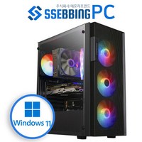 쌔빙PC 윈도우포함 DDR5 I5-12400F 3060TI 12세대 13세대 고사양 컴퓨터 모음 배그 파이널스 게이밍본체, RAM 32로 변경, S16 (R5 7500F+RTX4060)