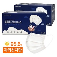 국산 일회용 덴탈마스크, 소형 화이트, 1개, 100매