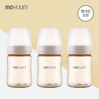 [모윰] PPSU 노꼭지 올인원 젖병 170ml 트리플팩 (빨대컵 호환), 베이지, 3개