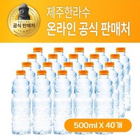 한라수 제주 무라벨, 40개, 500ml