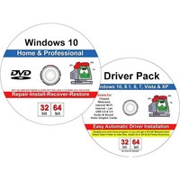 호환되는 Windows 10 Home 및 Professional 3264 비트 복구 설치 복원 DVD Plus 드라이버 팩