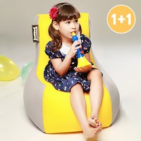 [보니타빈백] [1+1] 소형 메이플 M103 주니어소파 어린이빈백, 색상 선택1:핑크 / 색상 선택2:라떼
