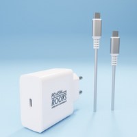 디에이치몰 루츠 65W GaN PD PPS 국내생산 초고속 충전기 100W 5A C TO C 케이블 포함, 화이트, 1개