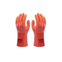 쇼와 #610 내유 방수 내화학 PVC 이중코팅 장갑