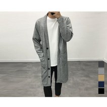 프랭키뉴욕 남자 국내산 루즈핏 롱 가디건_IS8C03