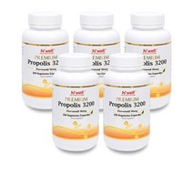[하이웰] Propolis 3200 프리미엄 프로폴리스 플라보노이드 96mg 5개 (올리브비누+치약 증정) 250베지캡슐/ 면역건강에 도움!, 200g