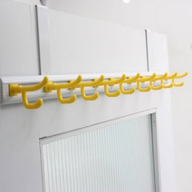 선우랜드 레인보우 2단 문걸이용 옷걸이 대형, 옐로우, 1개