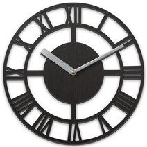 브론즈하우스 무소음 무늬목 벽시계 28cm, WMC-010