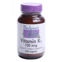 블루보넷 비타민 K1 100mcg 캐플렛 글루텐 프리 무설탕, 100개입, 1개, 100정