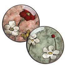 소담 원접시 중 2P 핑크 + 그린, 혼합색상, 2개