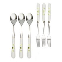 라임 티스푼티포크 세트, 루밍 티스푼티포크 6pcs, 6p