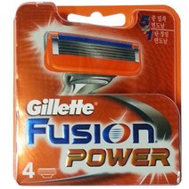 질레트 퓨전 파워 면도기날, 1개, 4개입