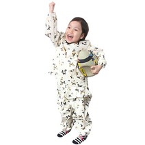 플리에 전신미술가운 투피스 나비무늬 S, 1개, 아이보리