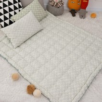 밀키웨이 유아동 사계절 손누빔차렵패드, 플라워 그레이