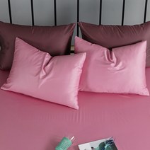 퓨어리 지퍼형 순면 양면 베개커버 2p, 스무디핑크