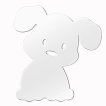쿠 못 없이 붙이는 안전 아크릴 거울 멍멍이