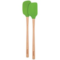 토볼로 플렉스-코어 실리콘 리무버블 내열 헤드 미니 스패츌러 & 스푸눌라 볶음스푼 2종 세트 BPA-프리 식기세척기 사용 가능, Green, 1개