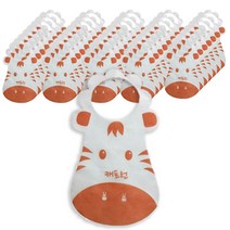 캐프런 앞치마 A타입, 얼룩말 주황, 40매입