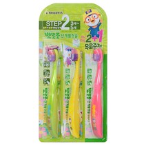 뽀로로 단계별 유아칫솔 2단계, 랜덤 발송, 3개입, 1개