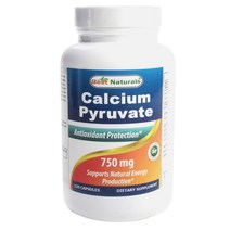 베스트네츄럴스 칼슘 피루빈산 750mg 캡슐 글루텐 프리 무설탕, 120개입, 1개