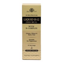 솔가 리퀴드 B-12 2000mcg B-콤플렉스 글루텐 프리 무설탕, 59.2ml, 1개