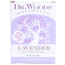 Dr. Woods 로우 시어 버터 비누, Castile Soap, Lavender, 1개, 149g