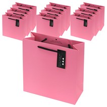 포포팬시 컬러팝 쇼핑백 10개입, 핑크