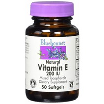 블루보넷 내추럴 비타민 E 200IU 소프트젤 무설탕 글루텐 프리, 50개입, 1개