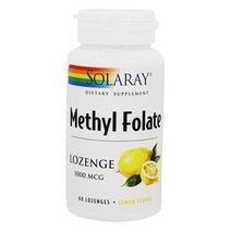 솔라레이 메틸 엽산 1000mcg 레몬 로젠지, 60개입, 1개