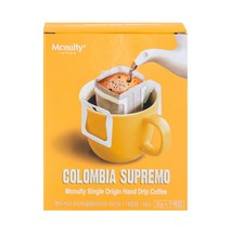 맥널티 콜롬비아 슈프리모 핸드 드립백커피, 8g, 7개입, 1개