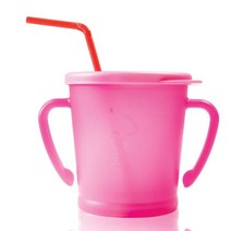 아가프라 유아용 매직 빨대컵 300ml, 핑크, 1개